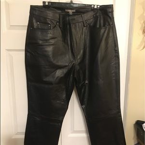 Black leather pants